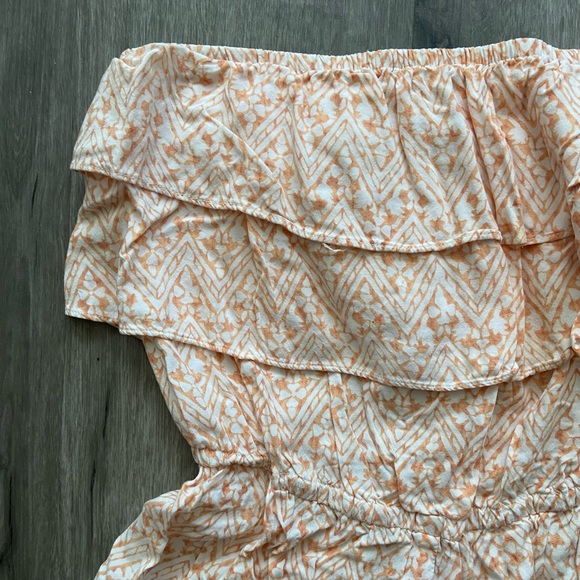Urban Outfitters Orange & White Pins & Needles Ruffle Romper - Picture 2 of 3